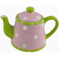 粉色波点茶壶