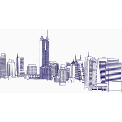 众多手绘深圳建筑集合