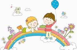 彩虹上的小孩子