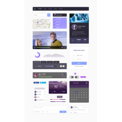 灰黑色UI工具包