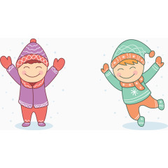 欢呼雀跃的孩子