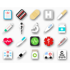矢量医疗小图标