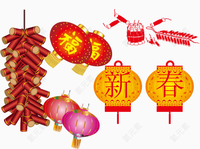 鞭炮PNG矢量素材