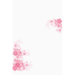 粉红花朵背景装饰效果