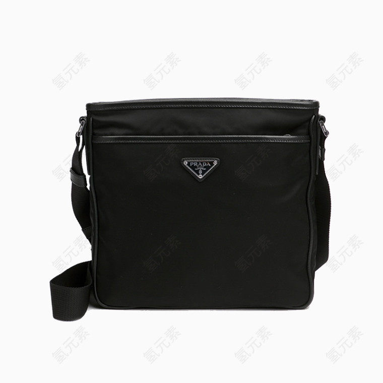 普拉达男士黑色单肩休闲包