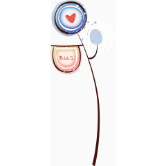 水彩杯子矢量图