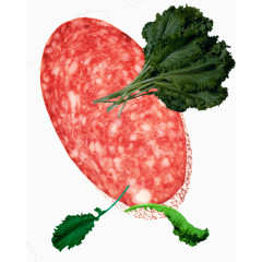 粉色腊肉片素材