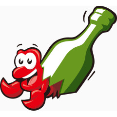 被酒瓶砸中的小龙虾