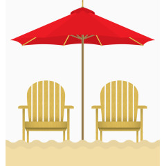 可爱手绘太阳椅是矢量图