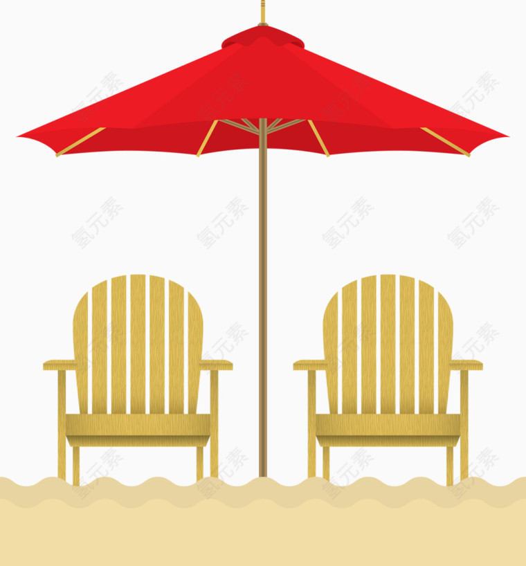 可爱手绘太阳椅是矢量图