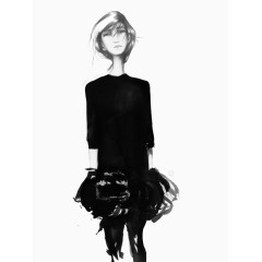 高端女装设计插画稿