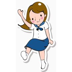 手绘学生