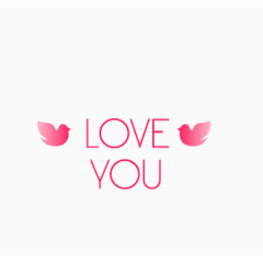 唯美卡通可爱鸳鸯loveyou