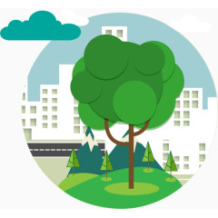 城市场景矢量图片