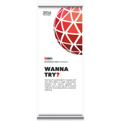 矢量年度报告易拉宝X展架