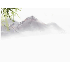 美食海报山水装饰