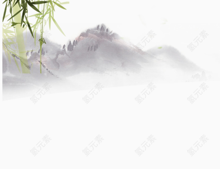 美食海报山水装饰
