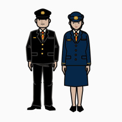 卡通警察人物