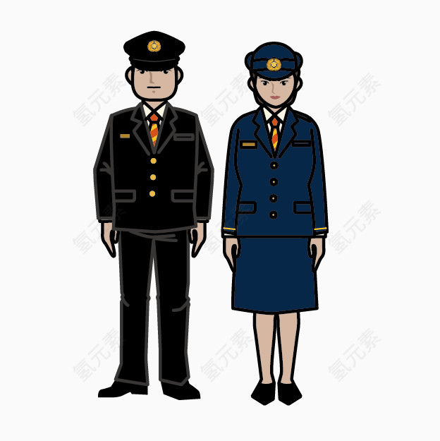 卡通警察人物