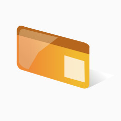 黄色银行卡片模型