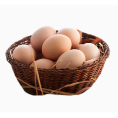 竹筐里的土鸡蛋