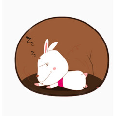 睡觉的小白兔