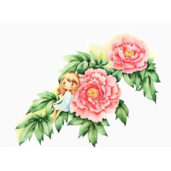 拇指姑娘童话人物卡通漫画