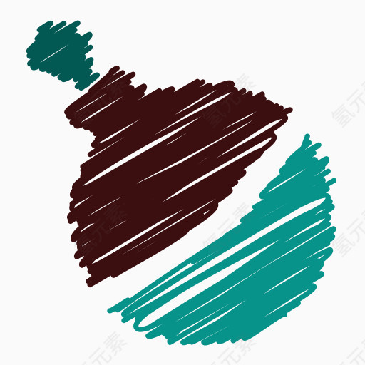 球小玩意圣诞节装饰品装饰假日乱涂圣诞节的手绘涂鸦的图标