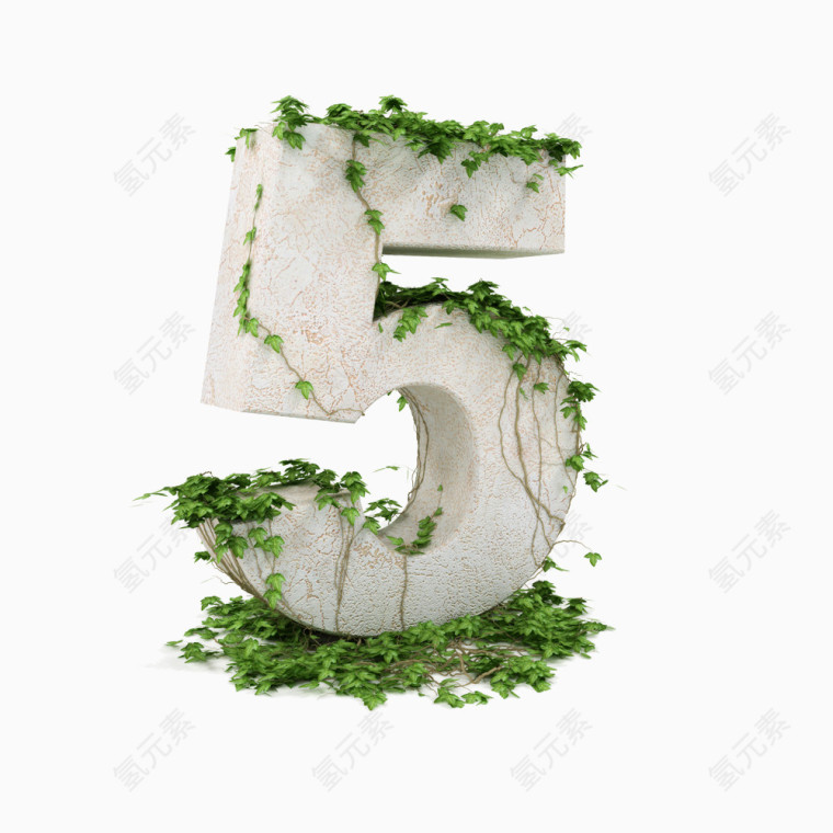 带藤蔓的立体字5