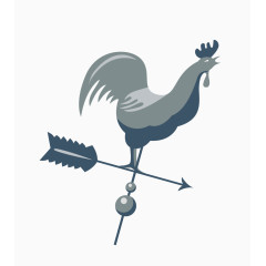 矢量灰色鸡年生肖创意