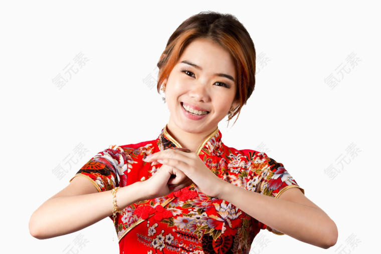 时尚美女拜年