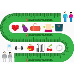 健康饮食减肥矢量