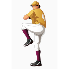 扔球的棒球运动员