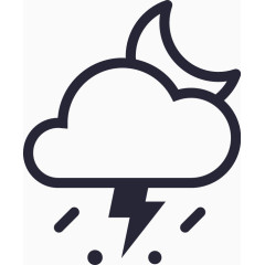 雷阵雨伴有冰雹（夜晚）