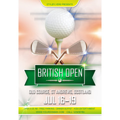 高尔夫比赛海报