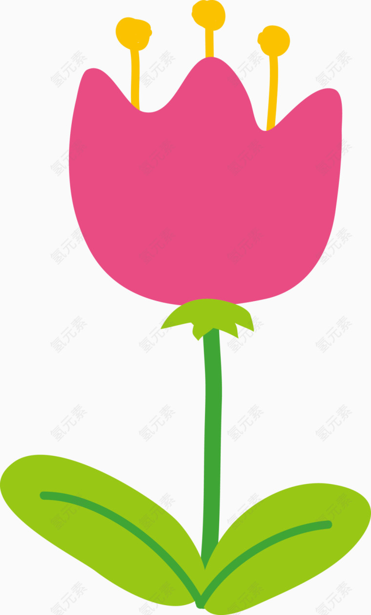 红色花朵矢量图