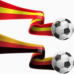 彩色飘带与足球图片