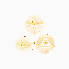 精美占卜元素花纹矢量素材