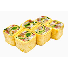 矢量蛋皮寿司