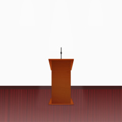 红色幕布演讲台矢量素材