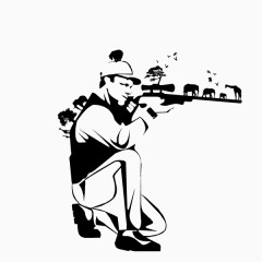 射击 打猎 男性 强壮 单色