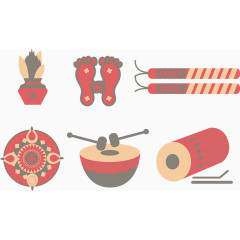 矢量民俗用品