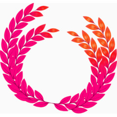 红色叶子连理枝