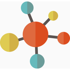 分子卡通矢量图