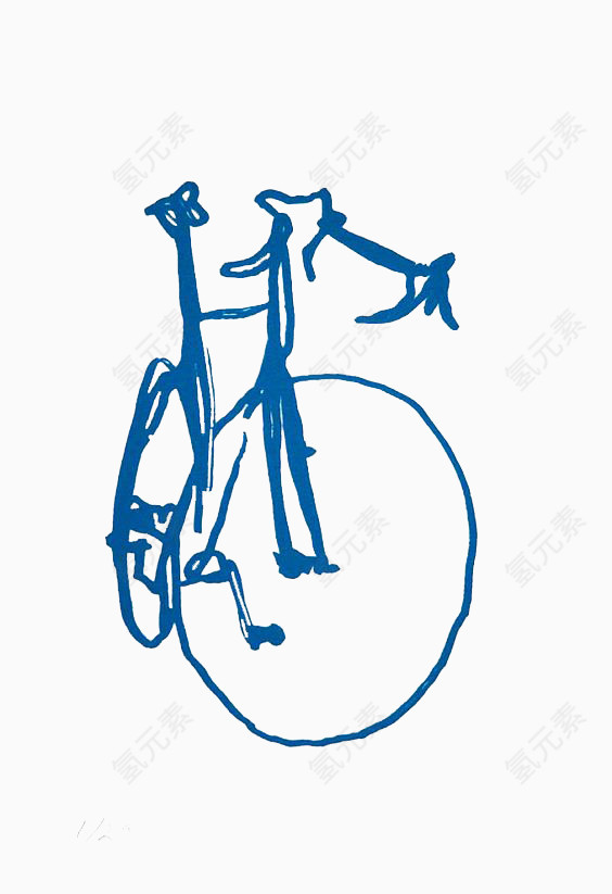 手绘自行车