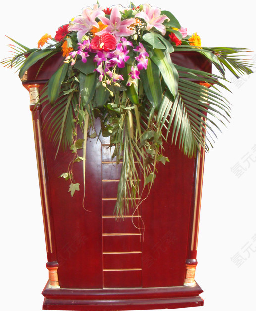 红色节日花环庆典