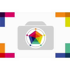 简约彩色摄影展logo矢量图