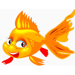 矢量手绘小金鱼