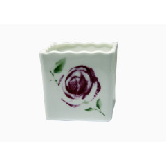 彩绘花纹方形杯