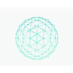 蓝色科技粒子交织球体